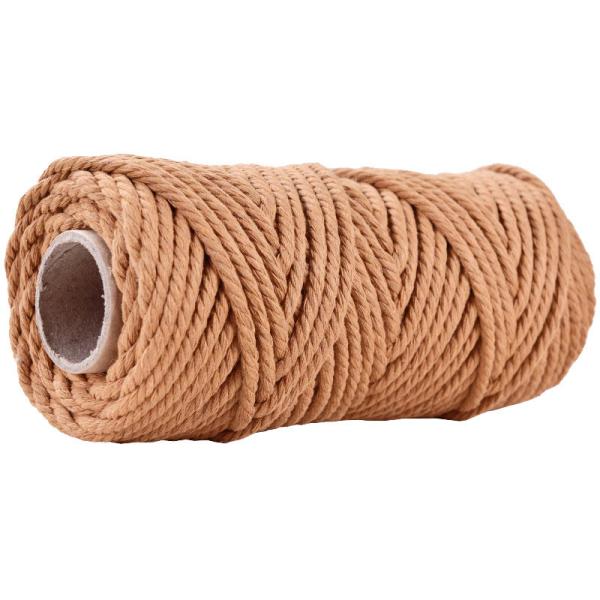 50m Dusty Pink Macrame Cord 5mm ISO9001 Pink Cotton Rope 3 Strands