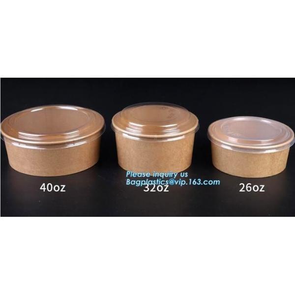 Salad Cup, Soup Cup, Salad Bowl, Soup Bowl, Large Capacity Disposable Kraft Paper Bowl With Paper Lid Eco Takeaway Food 0