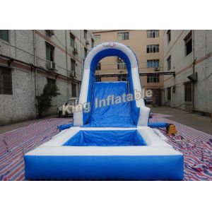 Quality Blue Family Double Stitching Inflatable Water Slide For Kids for sale