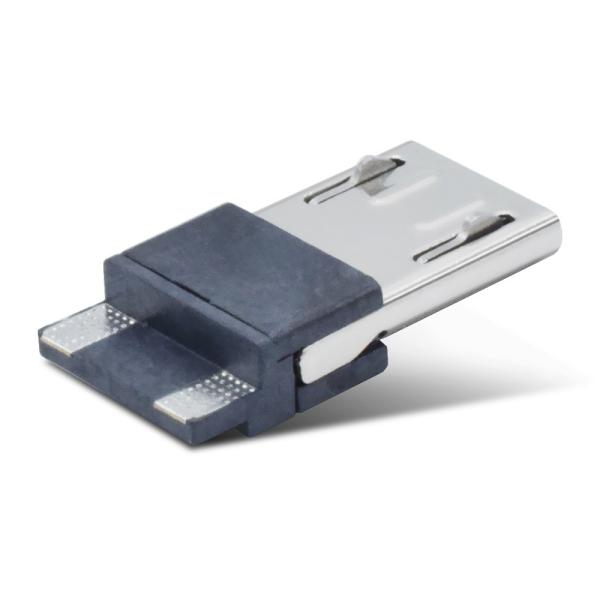 Solder Type 2 Pin Micro Connector 1 Year Warranty For Samsung LG USB Cable