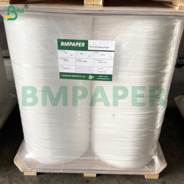 Buy 60/120 gsm Wood Pulp Printable High Stiffness Straw Paper Rolls at wholesale prices