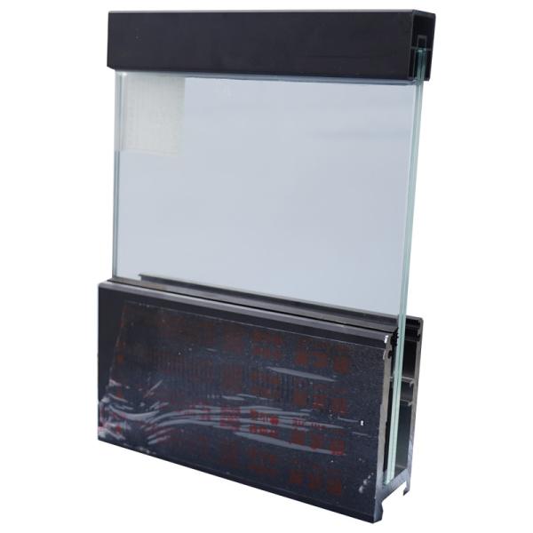 Buy Commercial Frosted Deck Aluminum Glass Railing Balustrade Fence Black at wholesale prices