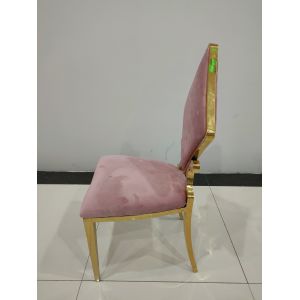 Flannel Stainless Steel Leg Dining Chairs