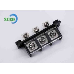 China Pitch 21.00mm 600V 65A 3P Barrier Terminal Block Single Row PBT M5 Power Terminal Block Connector on sale China Pitch 21.00mm 600V 65A 3P Barrier Terminal Block Single Row PBT M5 Power Terminal Block Connector on sale