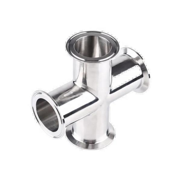 1/4''-6'' Equal 3A DIN Sanitary Quick-Connect Cross 304 Stainless Steel 4-Way Clamp
