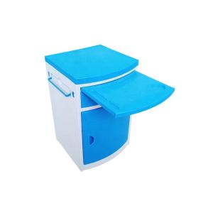 Plastic Lightweight Hospital Bedside Cabinet On Wheels