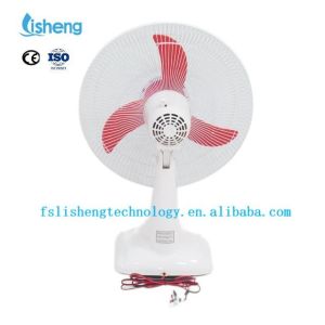 12v 16 Inch Rechargeable Table Fan Solar AC / DC With Timer And Adapter