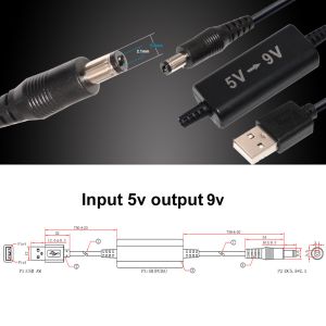 5V to 12V DC-DC Step Up Converter Cable for USB Power Supply