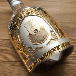 Customized Gold Foil Stamping Wine Label for Whiskey Bottle Packaging