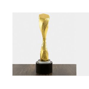 Irregular Shape Metal Trophy Cup Art Collectible Use Three Colors Available