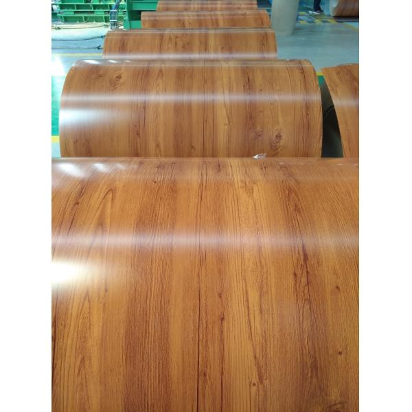 Buy AA3105 Color Coated Aluminum Coil Wood Color Polyester Coated Aluminum Coils Work For Decorations and Door Materials at wholesale prices