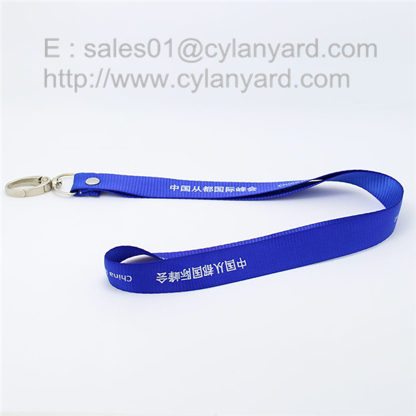 Buy Rivet polyester lanyard with metal clasp hook custom made at wholesale prices