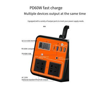 220V Portable Camping Power Station Self Driving 500W Fast Charging Energy