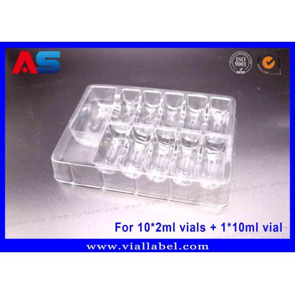 Buy PET Transparent Blister Packaging Tray for 10 x 2ml Vials + 1 x 10ml Vial at wholesale prices