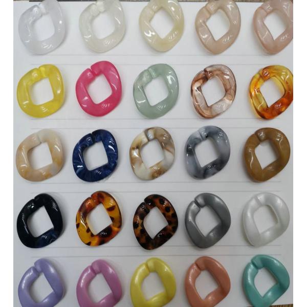 2021 wholesale large plastic link chain shiny gold plastic chain for shoes bag necklace