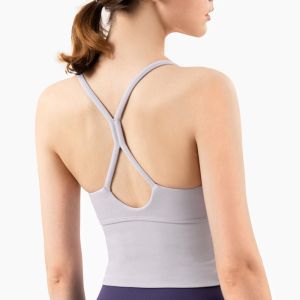 9 Colors Nude Yoga Womens Sports Bra Sexy Nylon Sweat Wicking Water Drop Back