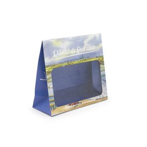 Buy cheap White Sustainable Kraft Personalised Paper Bags With Transparency Window from wholesalers