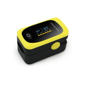 Purple Yellow color LED display Automatically power off fingertip pulse oximeter
