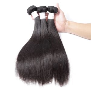 100 Unprocessed Virgin Brazilian Hair For Lady , 6 X 6 Lace Closure With Bundles