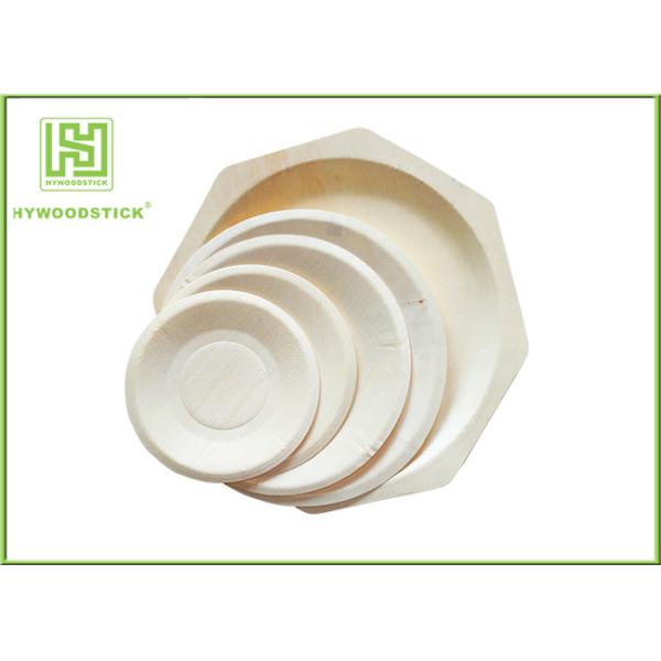 Buy Round White Disposable Wooden Plates bulk For Fruit 5'' 6'' 7'' 8'' Size at wholesale prices