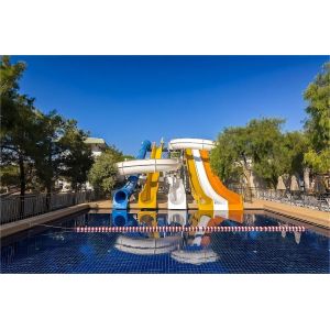 Outdoor Amusement Water Park Games Equipment Fiberglass Slide For Swimming Pool