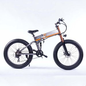 9ah 7 Speed Electric Bike 26 Inch Aluminum Frame Wear Resistant Fat Tires