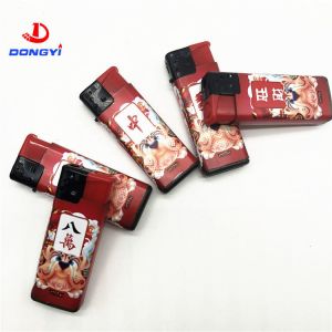 Custom Print Carton Windproof Electric Cigarette Lighter Refillable and