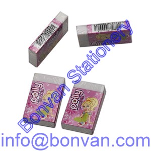 gift promotional stationery eraser, printed stationery eraser for kids gift