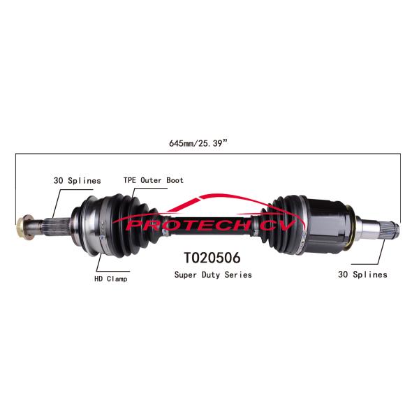 Buy TO20506 Cv Axle Assy Lexus GX460 Right Front Drive Shaft Heavy Duty Clamp at wholesale prices