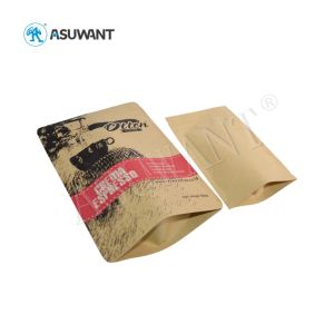 Doypack Recyclable Kraft Paper Zipper Bags Laminated Layer Material Gravure