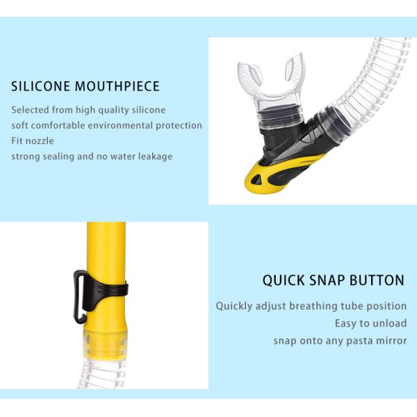 Customized Easybreath Snorkel Mask Diving Goggles And Breathing Tube Set