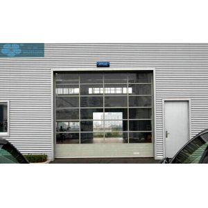Automatic 1mm 55mm Slats Glass Front Garage Doors