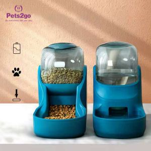 Pets2go Auto Grain Barrel Plastic 2.5kg Pet Feeder Bowls