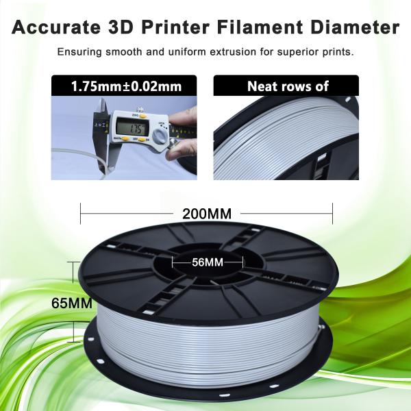 PLA Filament 1.75mm Light Filament 3D Printer Filament with Packing Box Size 21*21*7cm from Iboss