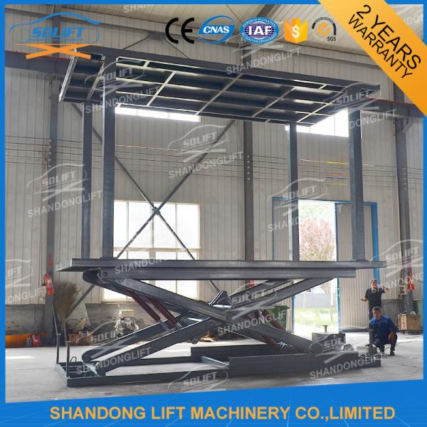 Buy Underground Scissor Double Car Parking System Hydraulic Car Lift for 2 Cars at wholesale prices