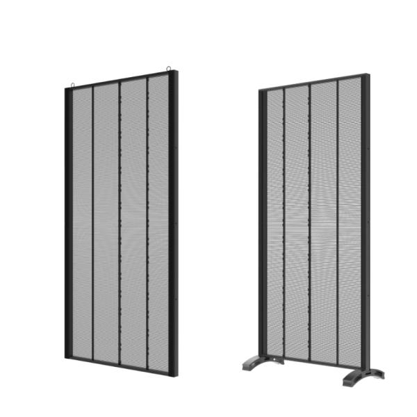 indoor color led video wall glass window hd transparent led screen display advertising players f digital signage or business