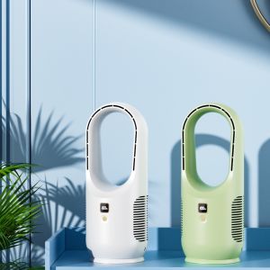 Quality Timer Function Desktop Bladeless Fan Private Mold NO Lithium Battery Rechargeable for sale