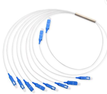 Buy Mini 2x8 Fiber Optic Splitter Stainless Steel Tube Type SC / PC UPC at wholesale prices