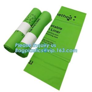 Biodegradable hot sell food waste compostable plastic garbage bag, Biodegradable