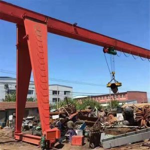 10Ton Double Girder Electric Traveling Gantry Crane With Electromagnetic Plate