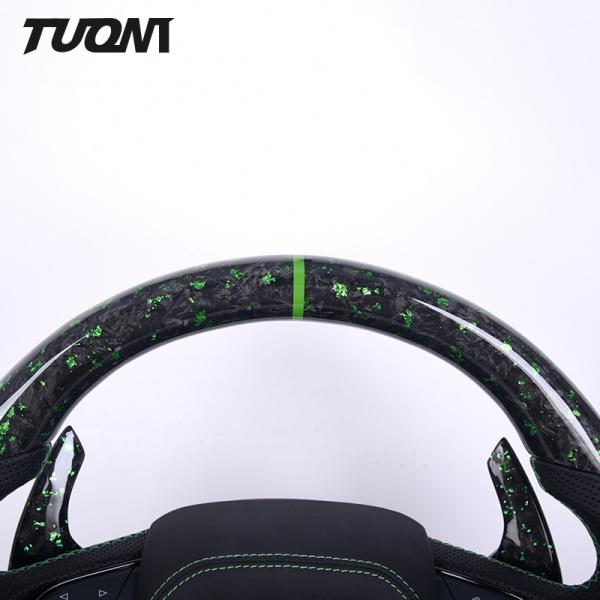 RS3 RS5 Q3 Q5 Audi Forged Carbon Fiber Steering Wheel Black Perforated Leather