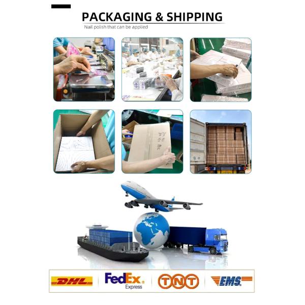 3D Gel Semi Cured Nail Wraps With Solid Color and Grow In The Dark for Korean Nails