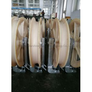 822mm Diameter Stringing Blocks With Rubber Lined Nylon Sheave For Conductor Can