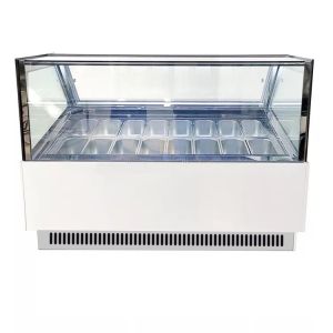 Ultra Temperature Ice Cream Display Freezer Gelato Display Cabinet Fully