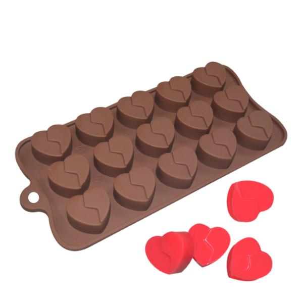 Buy LFGB Custom Chocolate Molds Heart Shaped Mousse Cake Silicone Mold at wholesale prices
