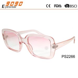 Fashionable design rectangle plastic sunglasses with UV 400 protection lens