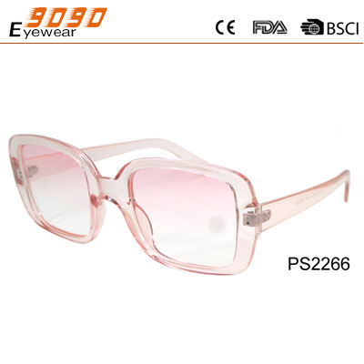 Buy Fashionable design rectangle  plastic sunglasses with UV 400 protection lens at wholesale prices