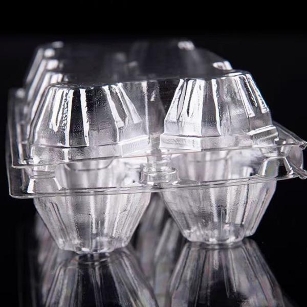 8 Holes Thickened Disposable Plastic Egg Tray PET Transparent With Hinged Design