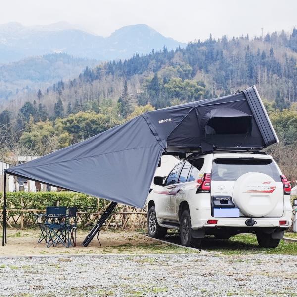 Buy 3-4 Person 1.9M Width Hard Shell Roof Top Tent with 320G Polyester for Outdoor Camping at wholesale prices