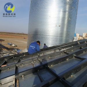 Flat Bottom Or Hopper Bottom Galvanized Steel Silo For Grain Storage